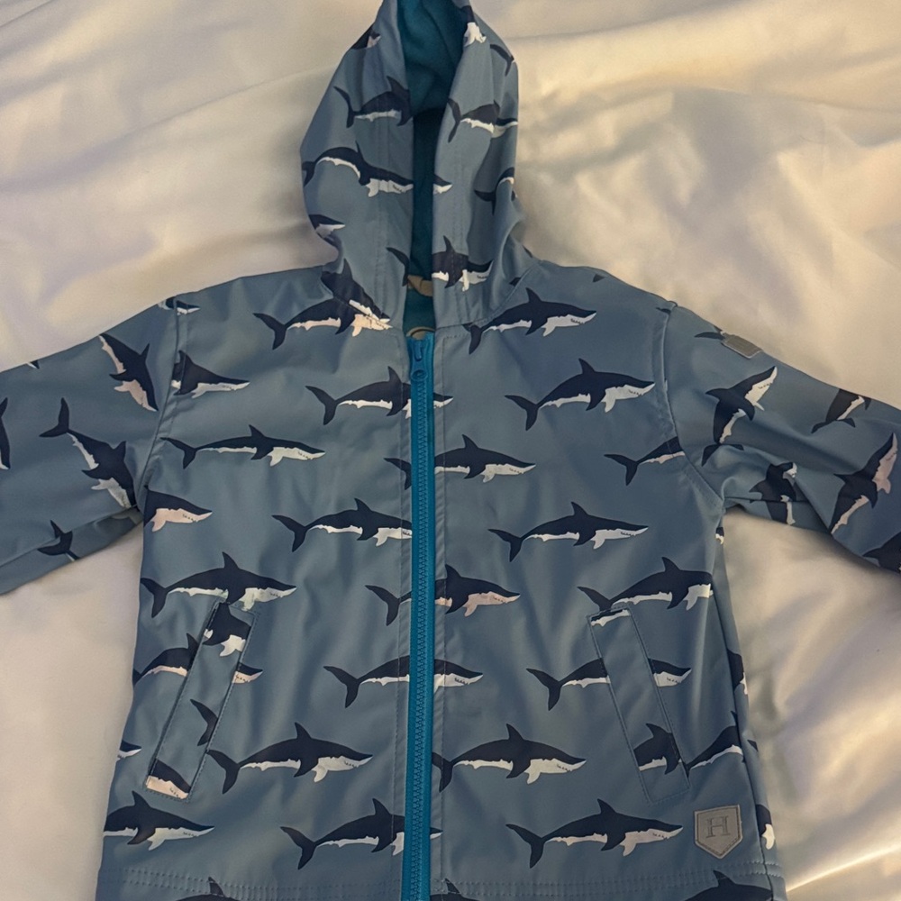 Hatley Blue Shark Raincoat for Kids, lined